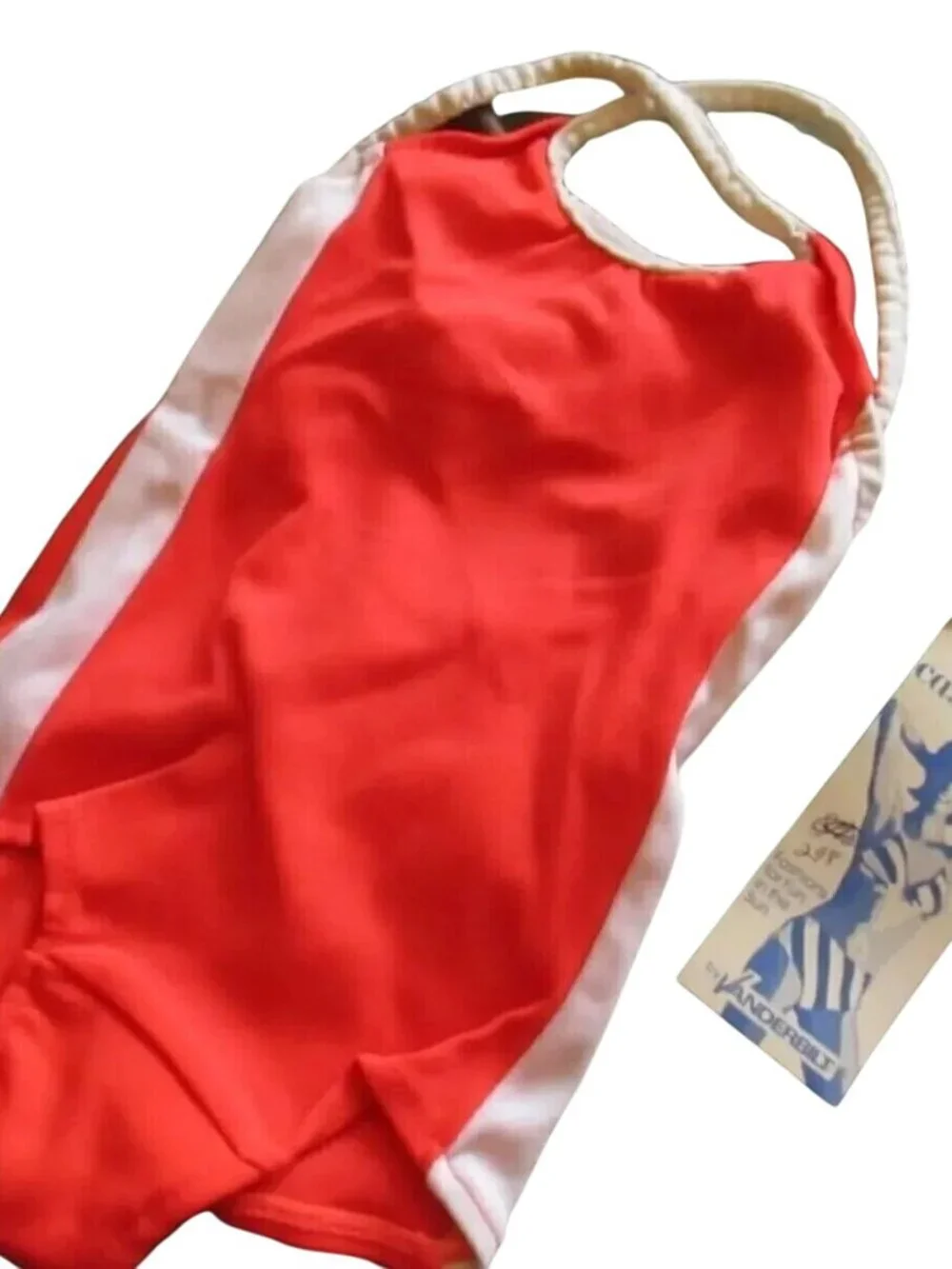 3T Vintage 1980's GIRLS 3 SwimSuit Red 1 Piece swim suit Castaways New With tag